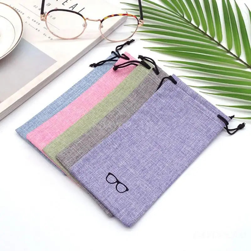 Linen Drawstring Pouch – 18 × 9 cm, 7 Colors