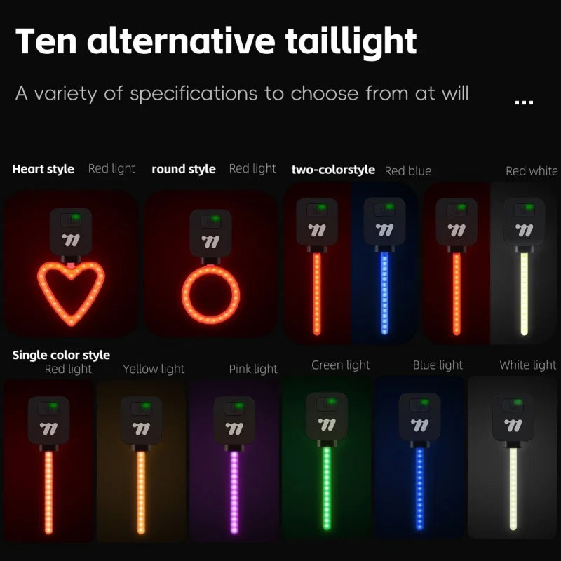 Rechargeable Bike Light – Interchangeable Shapes & Set Options