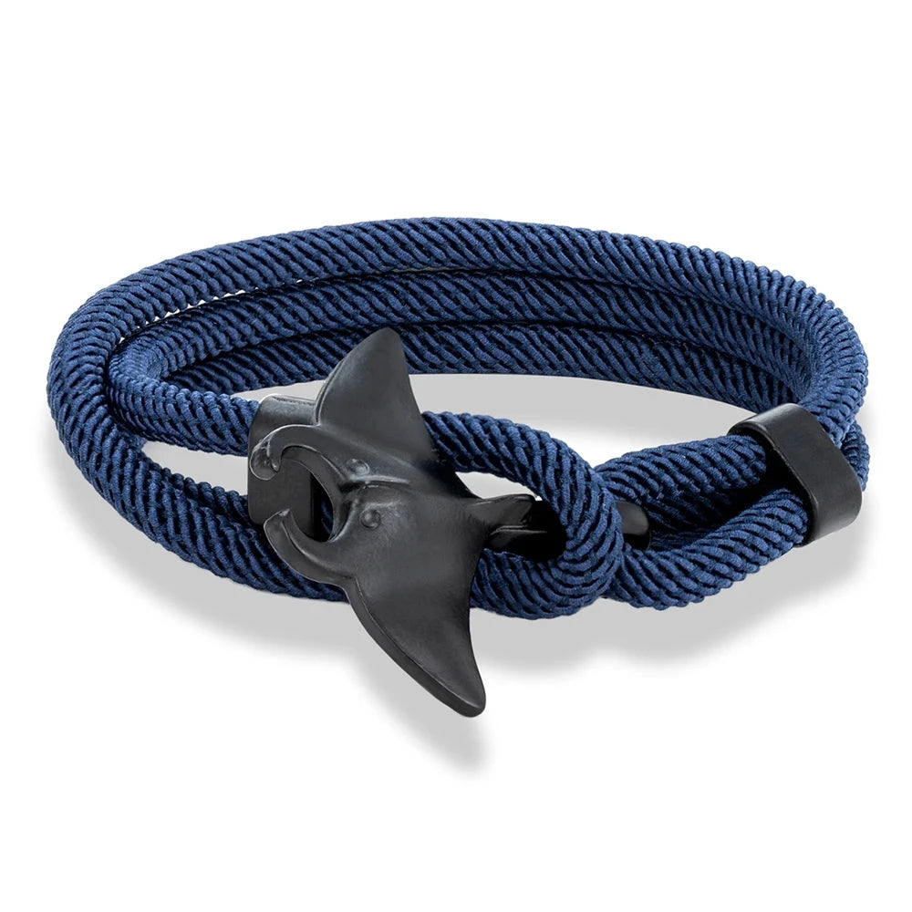 Manta Ray Rope Bracelet Ocean-Inspired Multilayer Design deideas