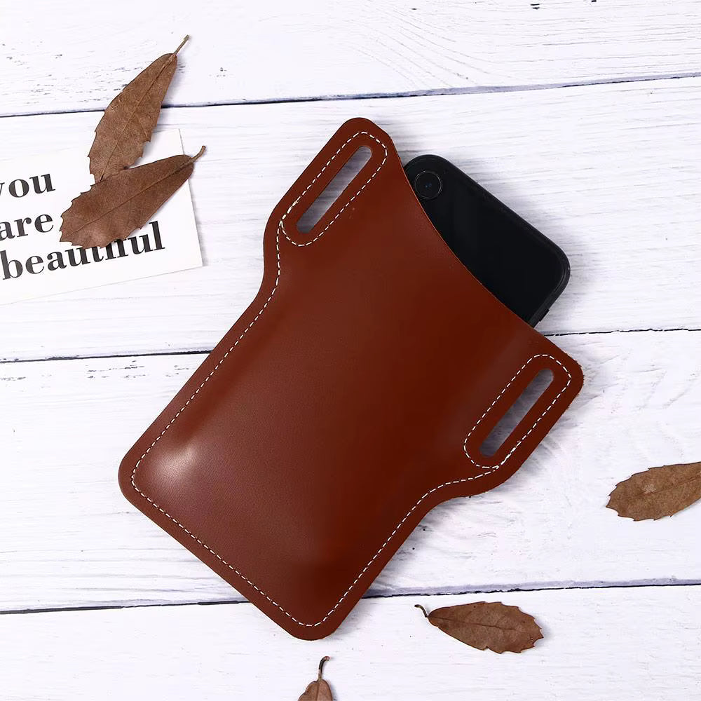 Leather Phone Holster with Belt Clip PU Leather Pouch