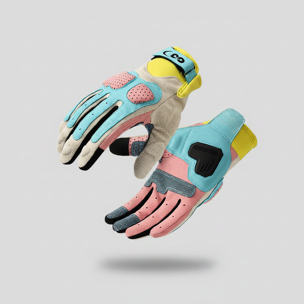 Full-Finger Riding Gloves – Color-Block Design, S–XXL