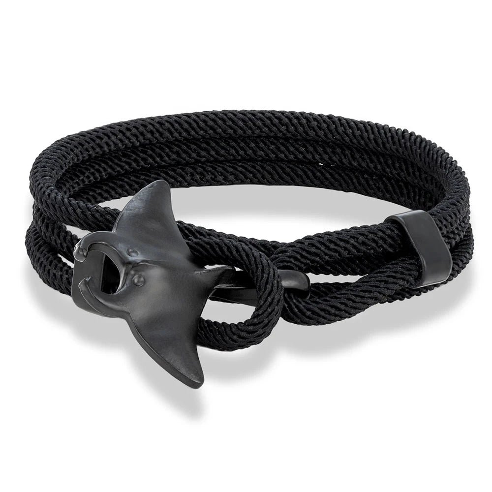 Manta Ray Rope Bracelet Ocean-Inspired Multilayer Design deideas