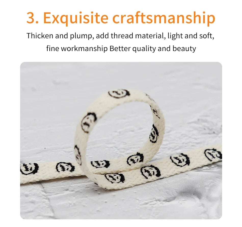 Bandana Graphic Flat Shoelaces – 8 mm, 70–200 cm