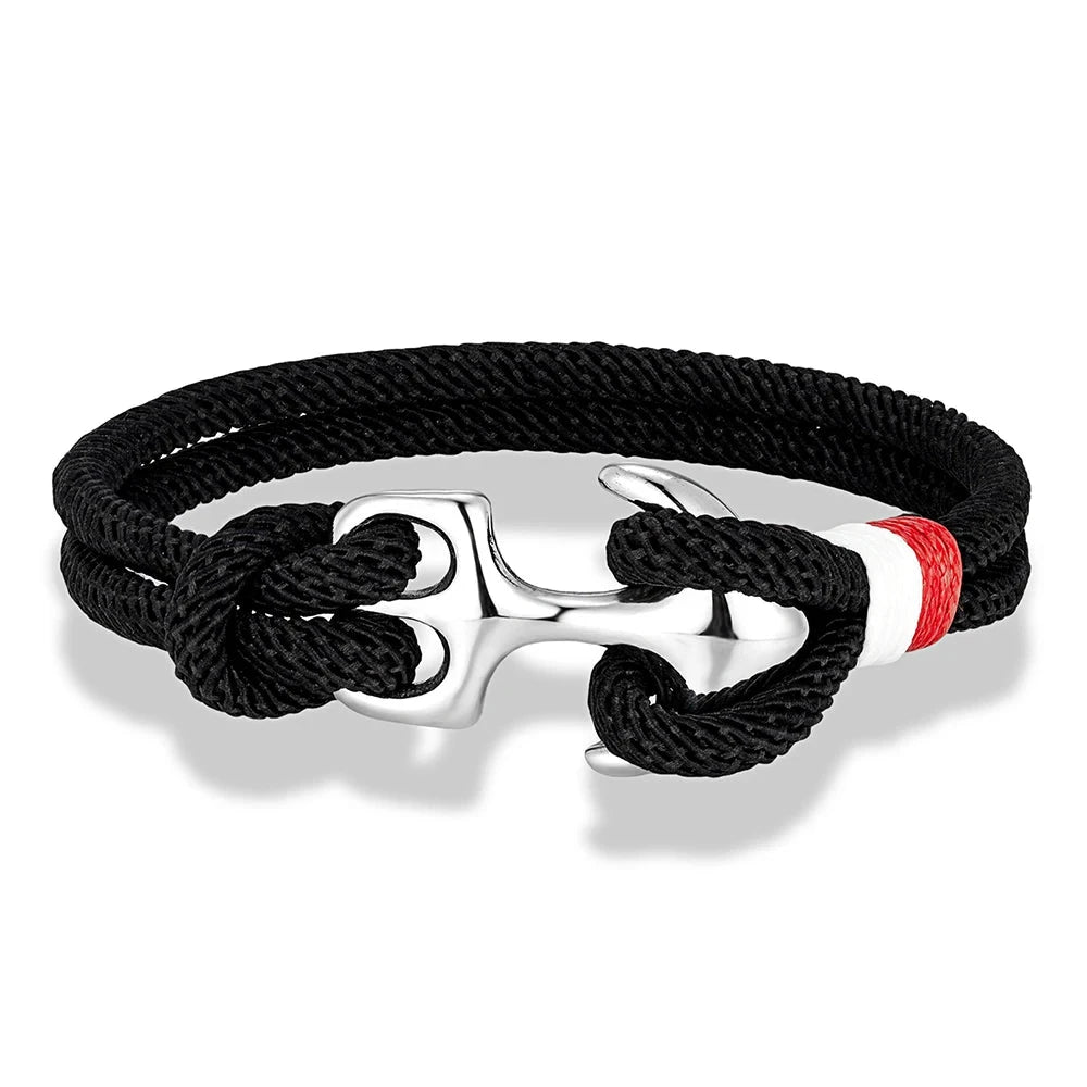Nautical Survival Bracelet Dual Rope with Stainless Steel Anchor deideas