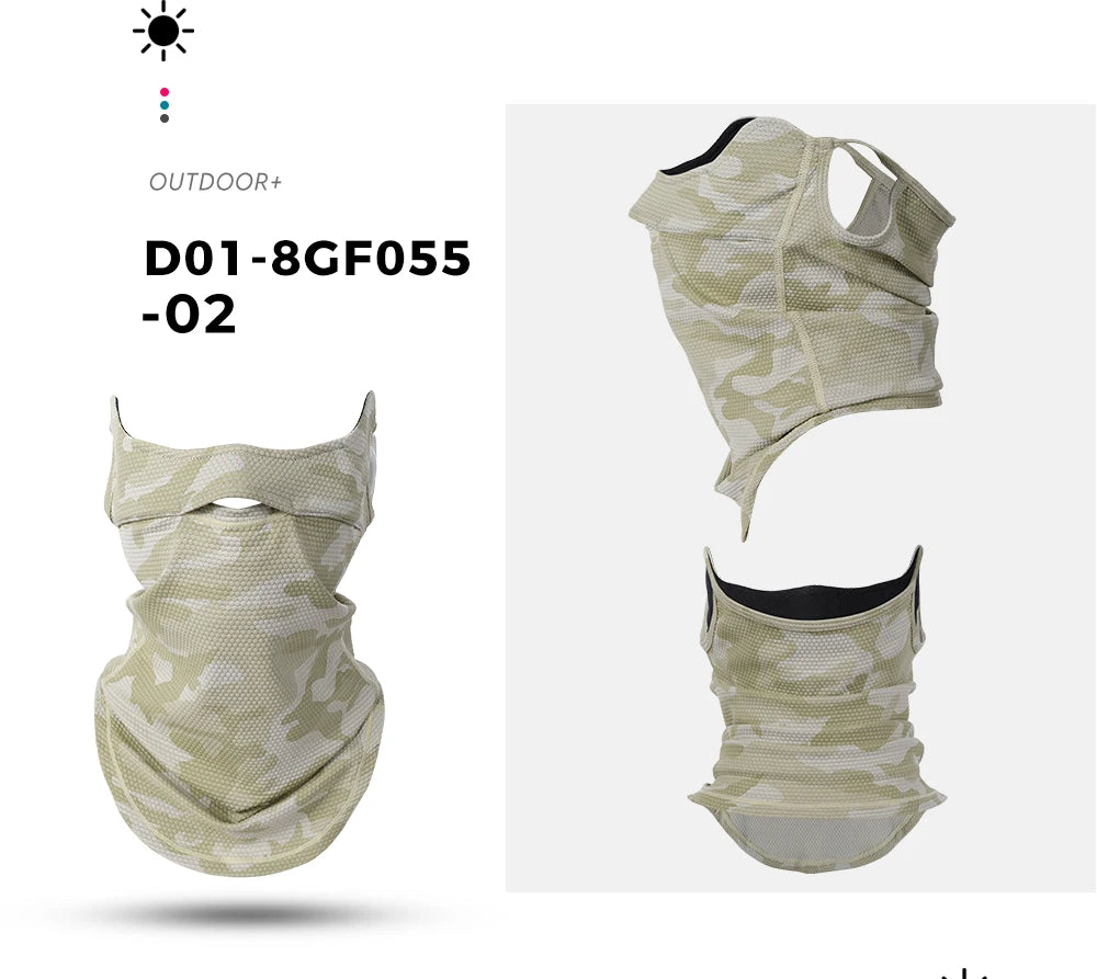 Multi-Way Neck Gaiter with Ear Loops for Outdoor Wear