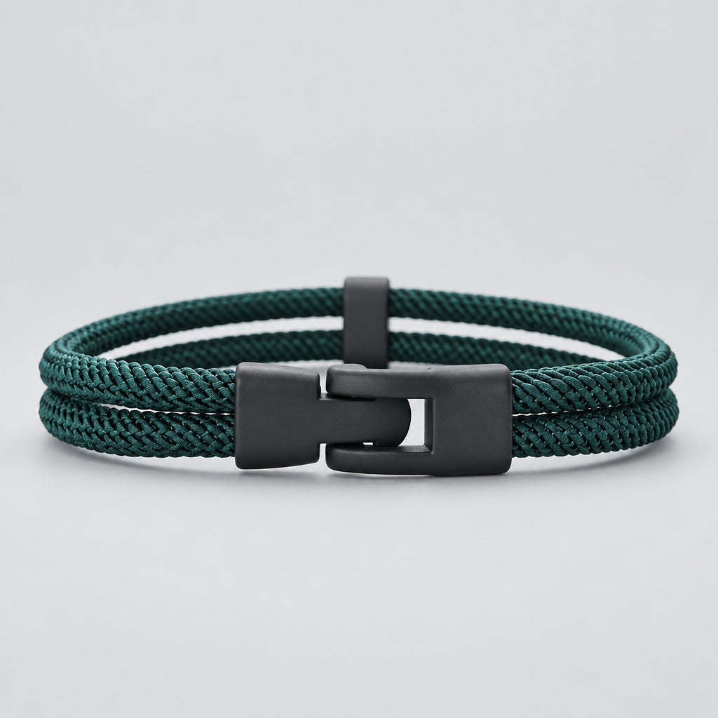 Dual Weave Bracelet Represents the double layer intertwined with style and resistance deideas