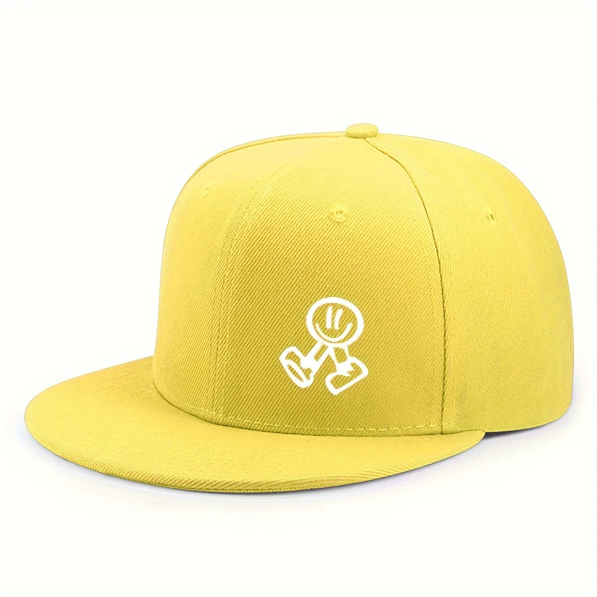 Smiling Character Flat-Brim Cap – Horizon, 16 Colors