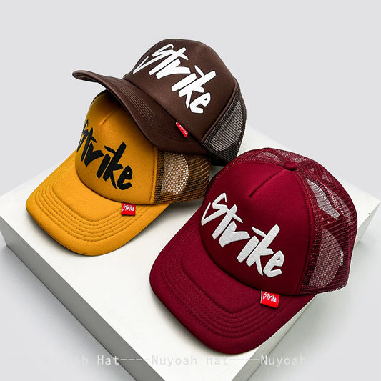 Printed Letter Trucker Cap – Adjustable Unisex Hat, 52–60 cm