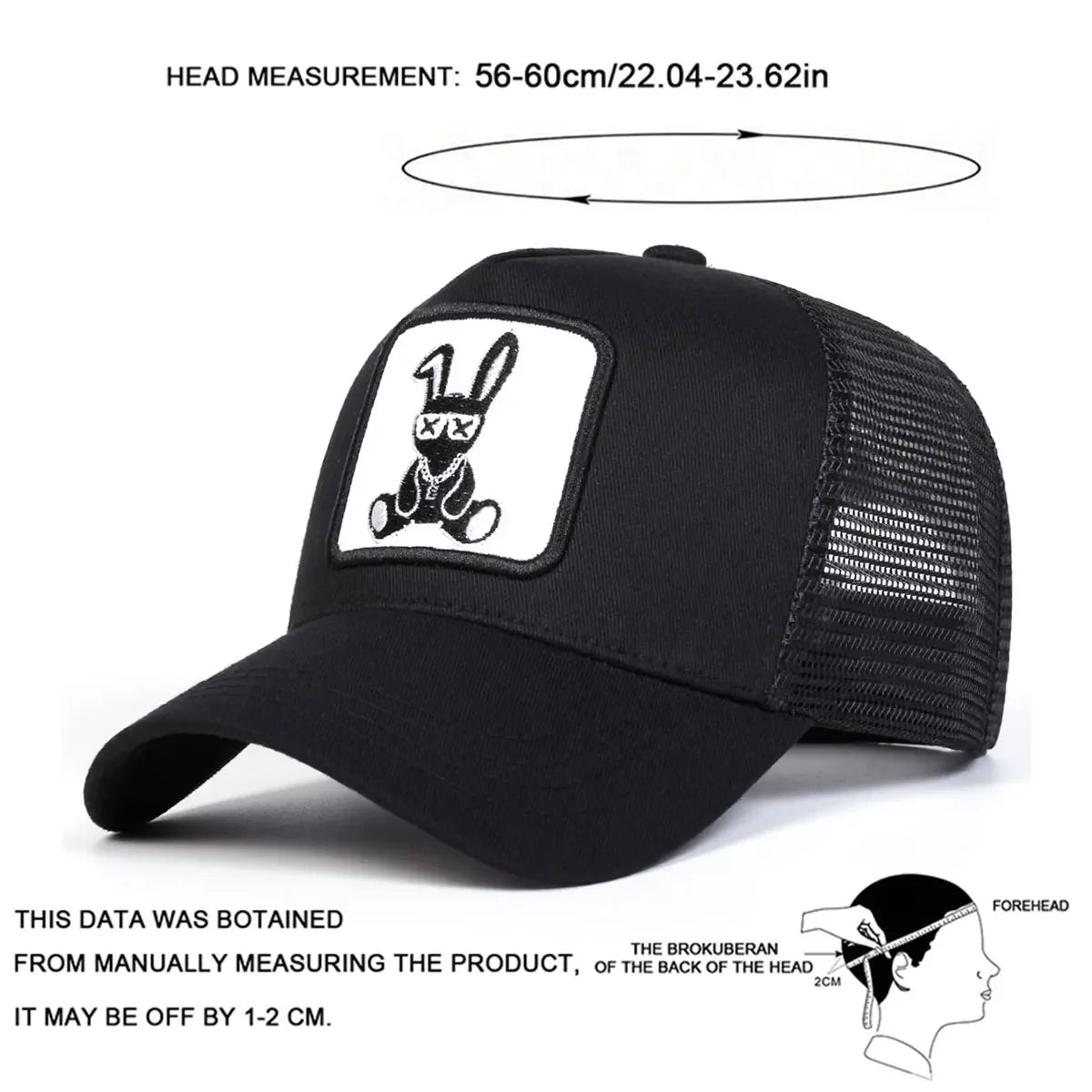 Bad Bunny Embroidered Trucker Cap – Adjustable Mesh Hat