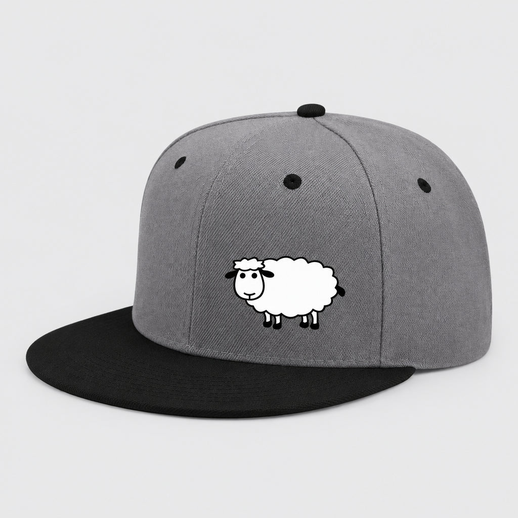 Sheep Graphic Baseball Cap – Adjustable Flat Brim Hat