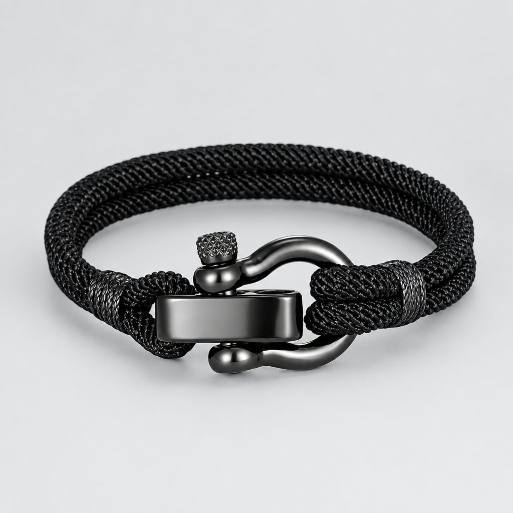 Outdoor Rescue Bracelet Durable Rope & Steel Shackle Buckle deideas