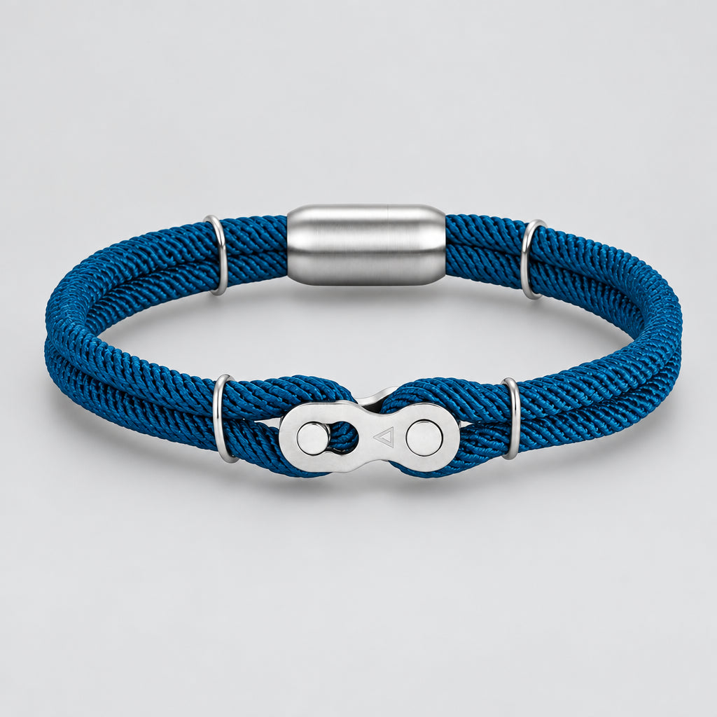 Biker Chain Magnetic Bracelet Rugged Rope & Rock Style deideas