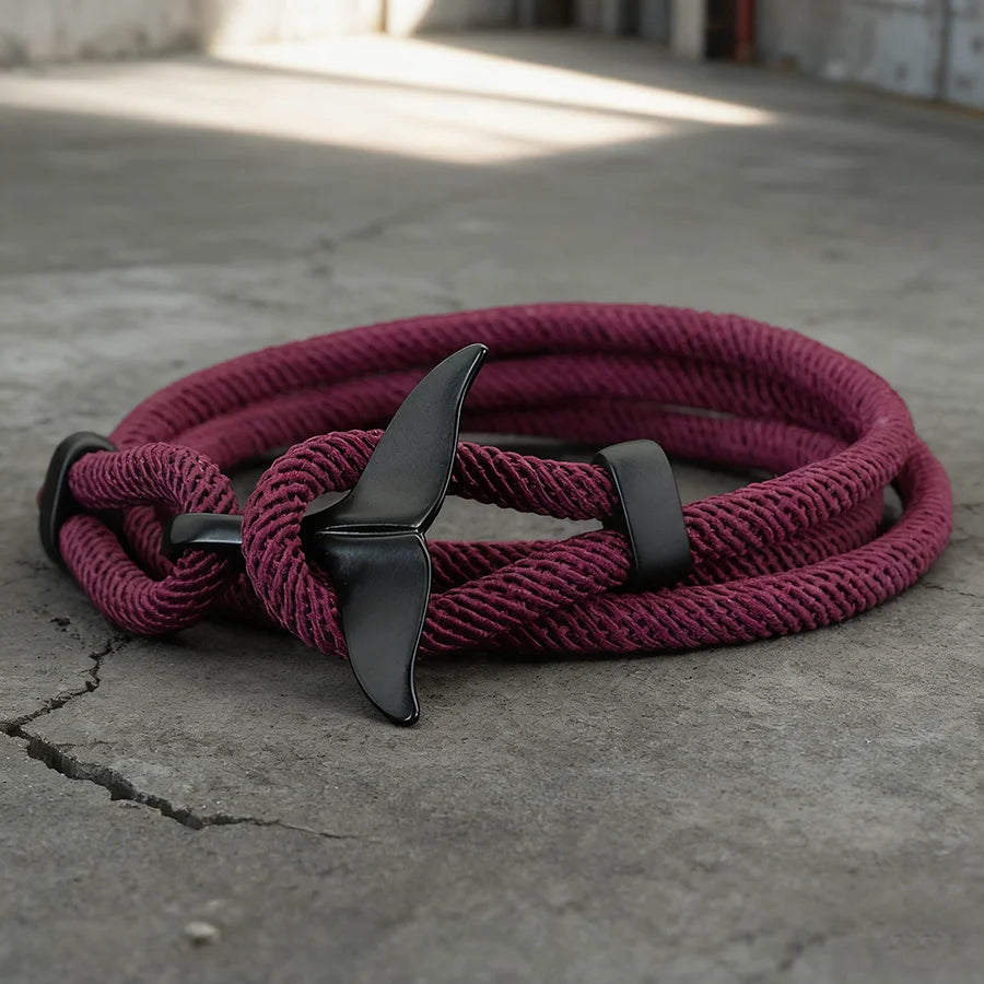 Whale Tail Rope Bracelet – Double Cord, 11 Colors