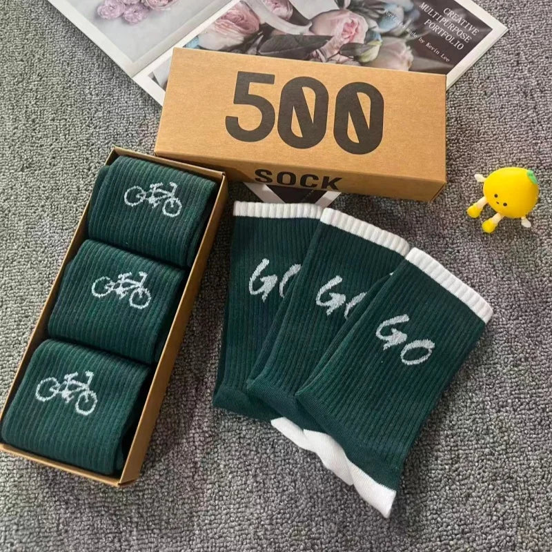 Bicycle Graphic Crew Socks 3-Pack – Boxed Gift Set