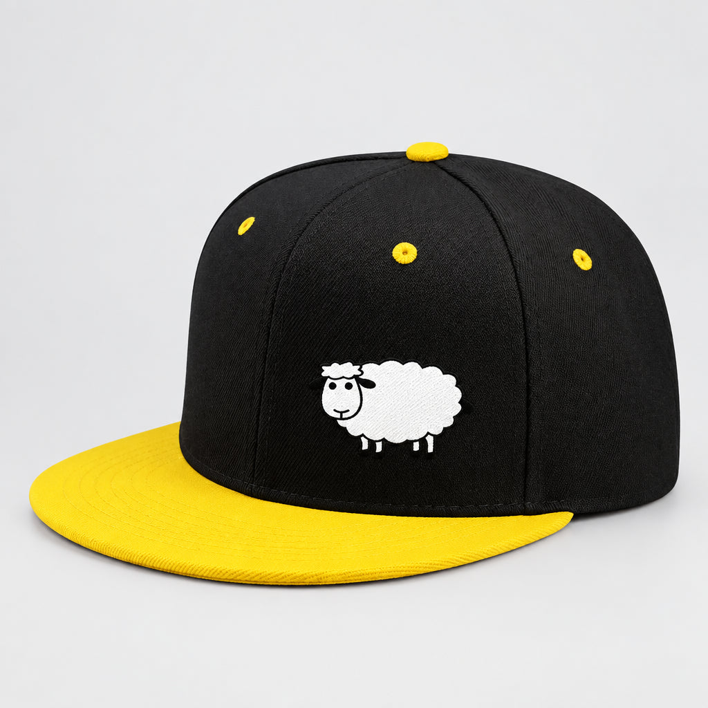 Sheep Graphic Baseball Cap – Adjustable Flat Brim Hat