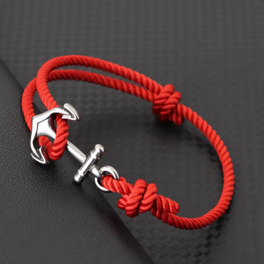 Anchor Rope Bracelet – Adjustable, 3 mm, 7 Colors