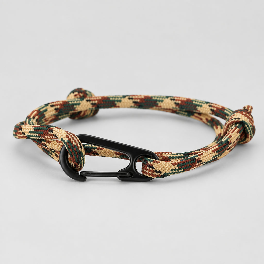 Military Paracord Bracelet for Men – Tactical Rope Wristband, 5 Colors