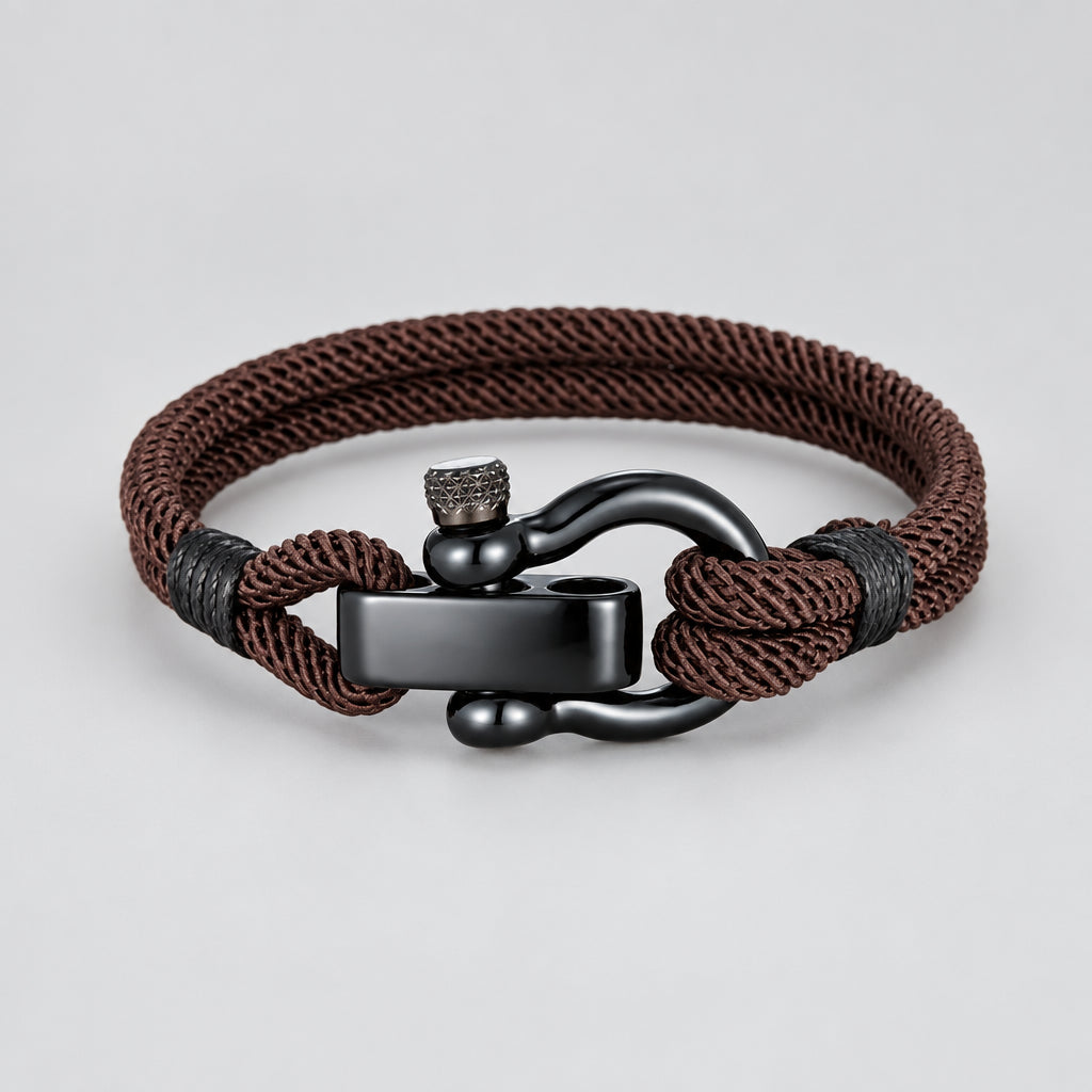 Outdoor Rescue Bracelet Durable Rope & Steel Shackle Buckle deideas