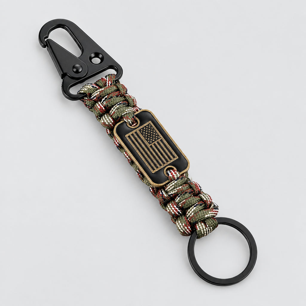 Freedom Clip USA Flag Paracord Keychain deideas
