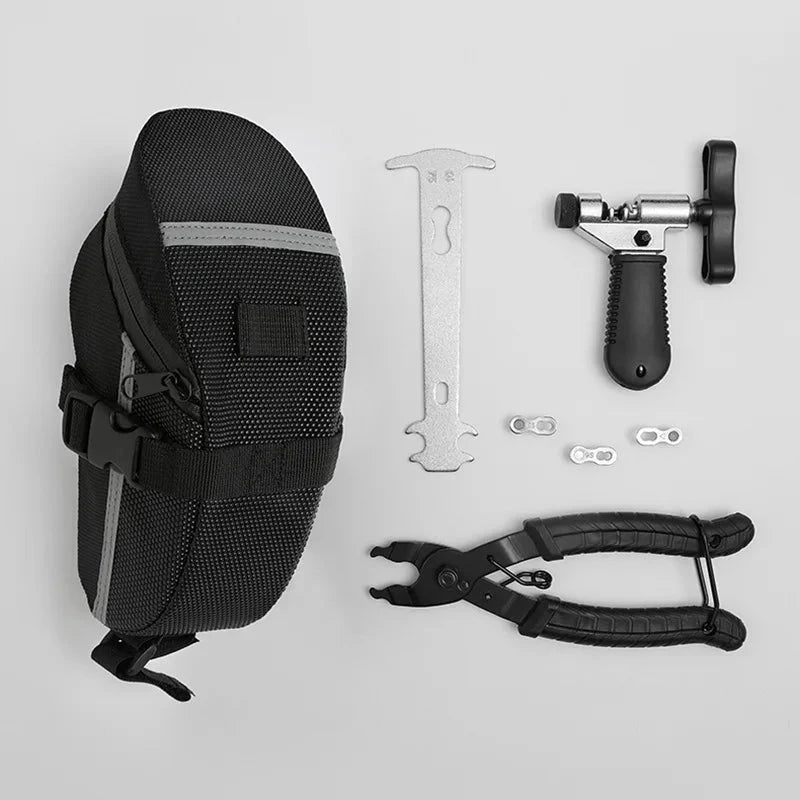 Bicycle Repair Tool Kit Pump Tire Patch Multifunctional Wrench deideas