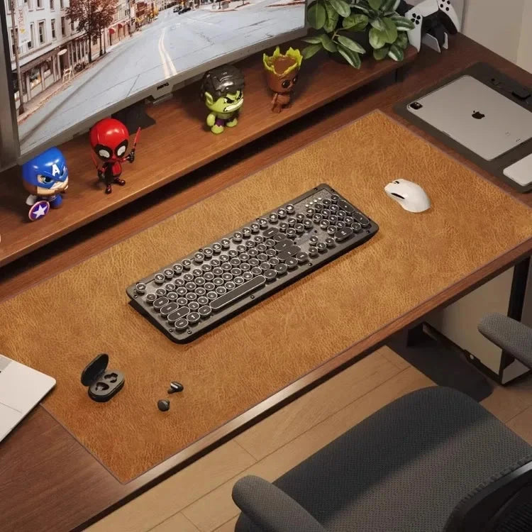Retro Large Mouse Pad – Waterproof, Non-Slip PU Suede Desk Mat for Computer & Gaming deideas