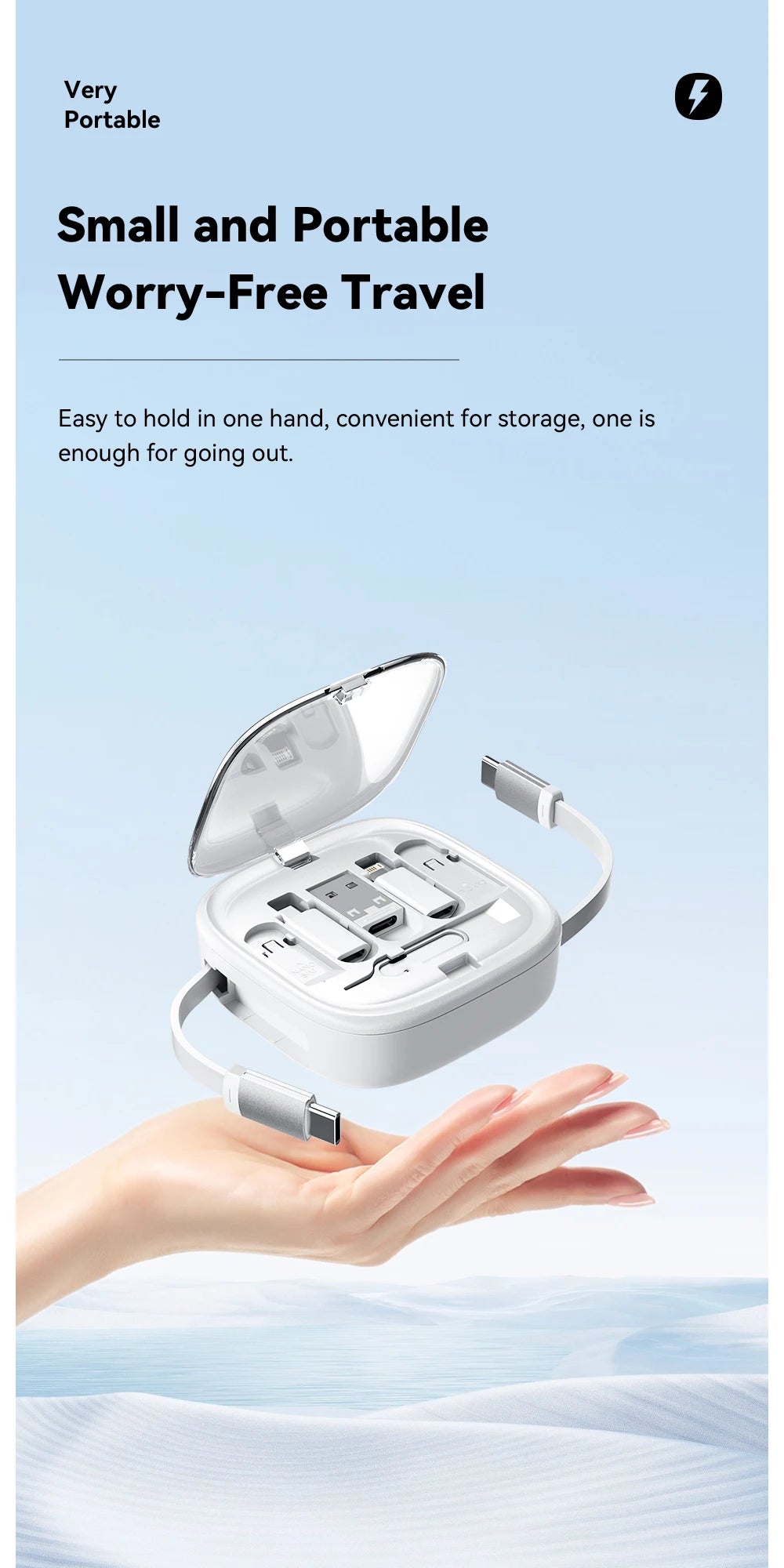 USB-C Travel Charging Kit – 60W Listed Output, Cable & Stand