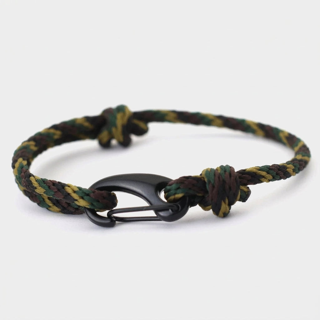 New Handmade Ethnic String Bracelet For Men Marine Fabric Nautical Braslet Black D Buckle Climbing Rope Braclet Beach Pulseria deideas