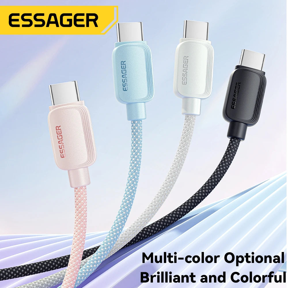 USB-C to USB-C Cable – 100W, Braided, 1 m or 2 m