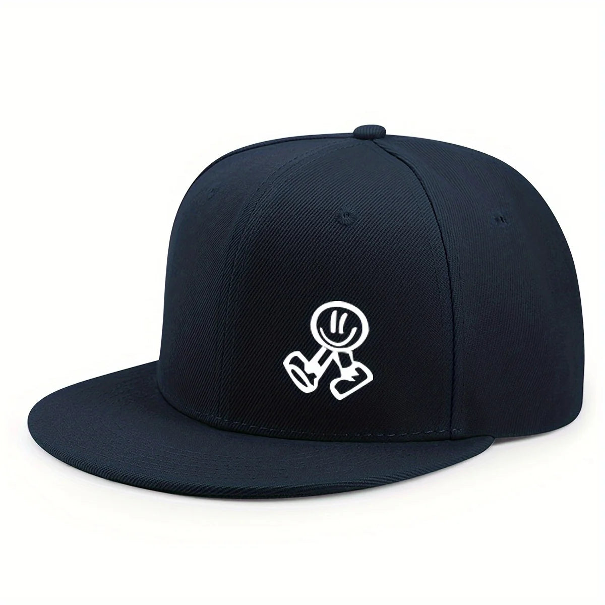 Smiling Character Flat-Brim Cap – Horizon, 16 Colors