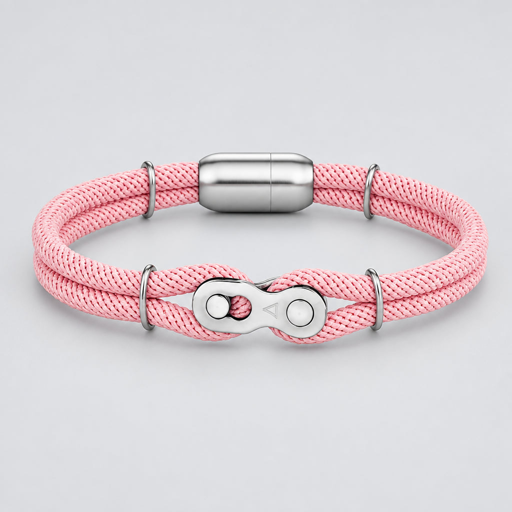 Biker Chain Magnetic Bracelet Rugged Rope & Rock Style deideas