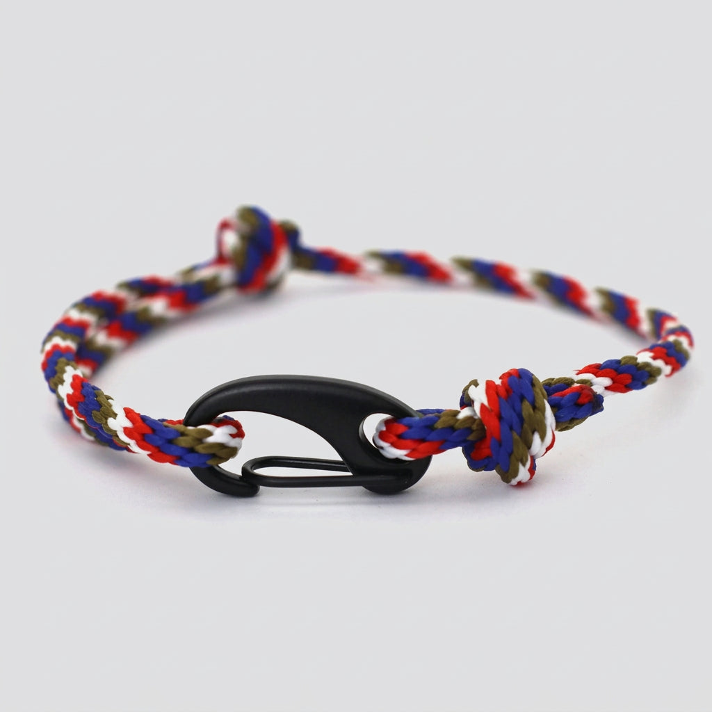 New Handmade Ethnic String Bracelet For Men Marine Fabric Nautical Braslet Black D Buckle Climbing Rope Braclet Beach Pulseria deideas