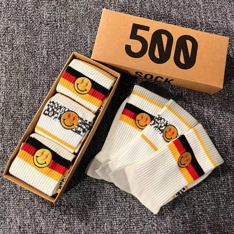Striped Crew Socks 3-Pair Gift Box – Cotton Blend