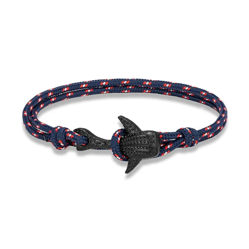 Ocean Lover Bracelet Black Whale Multilayer Rope deideas