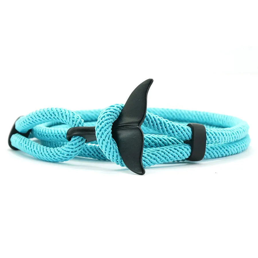 Whale Tail Rope Bracelet – Double Cord, 11 Colors