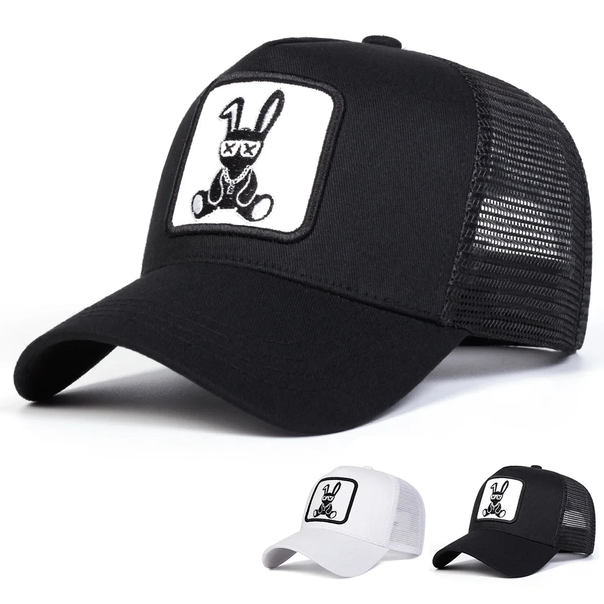 Bad Bunny Embroidered Trucker Cap – Adjustable Mesh Hat