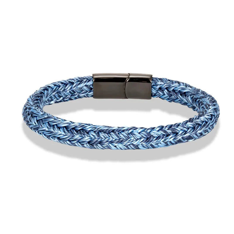 Braided Rope Bracelet – Captain’s Knot, 10 Colors, 19–23 cm