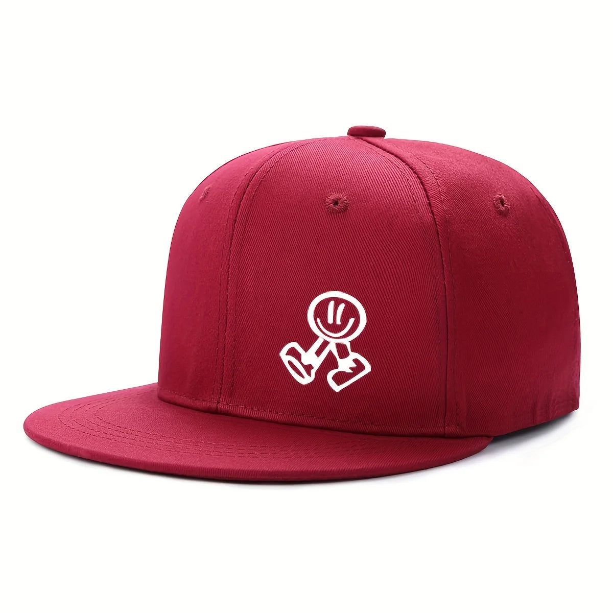 Smiling Character Flat-Brim Cap – Horizon, 16 Colors