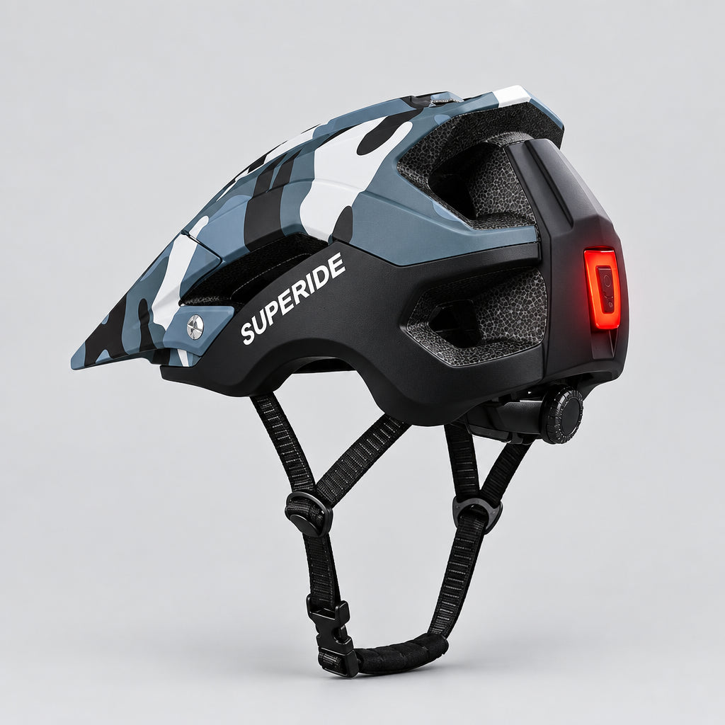 Cycling Helmet with Rechargeable LED Rearlight