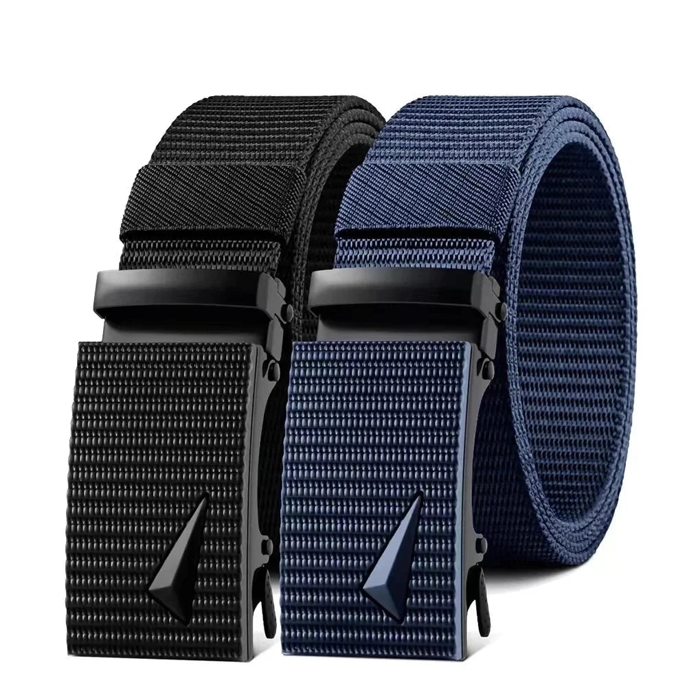 Men's Belt Automatic Metal and Nylon Buckle Casual Sports Outdoor Work Belt deideas