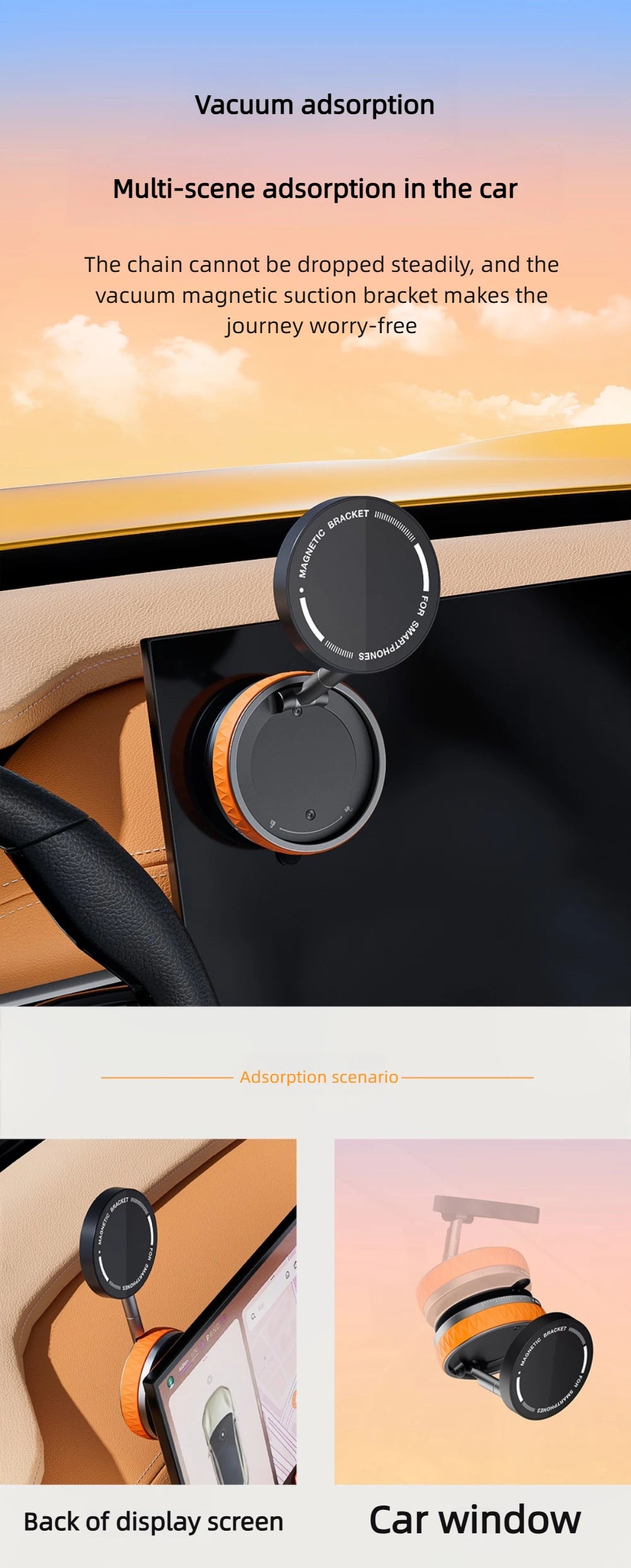 Foldable Magnetic Phone Holder – Suction Base, 3 Colors