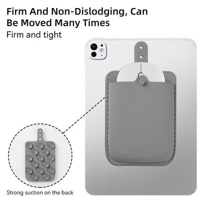 Adhesive Laptop Storage Pouch Elastic Organizer for Mouse & Accessories deideas