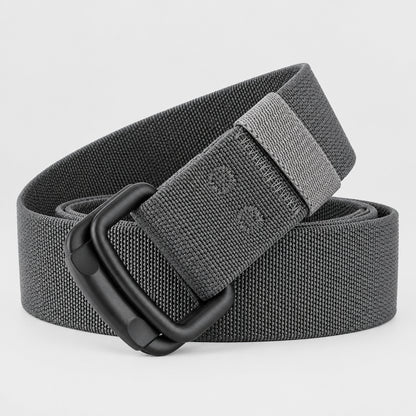 Gray belt with a black buckle on a white background, featuring the brand 'Maikun'.