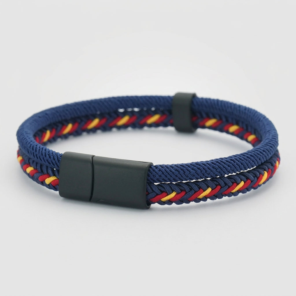 Double-Strand Rope Bracelet – Black Clasp, 3 Sizes