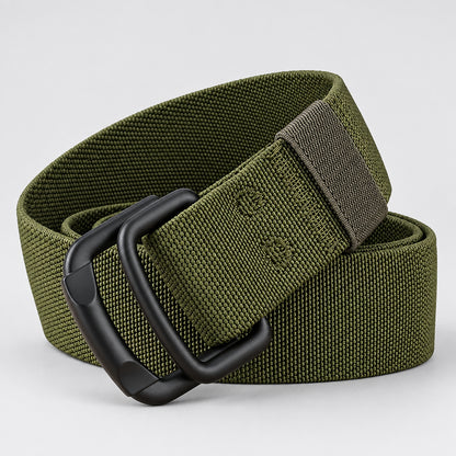 Green belt with a black buckle on a white background, featuring the brand 'Maikun'.