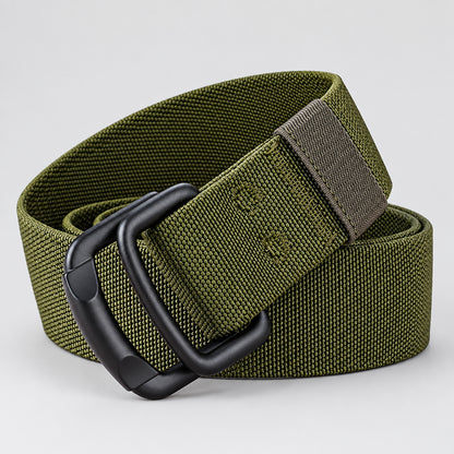 Green belt with black buckle on a white background, featuring the brand 'MaiKun'.