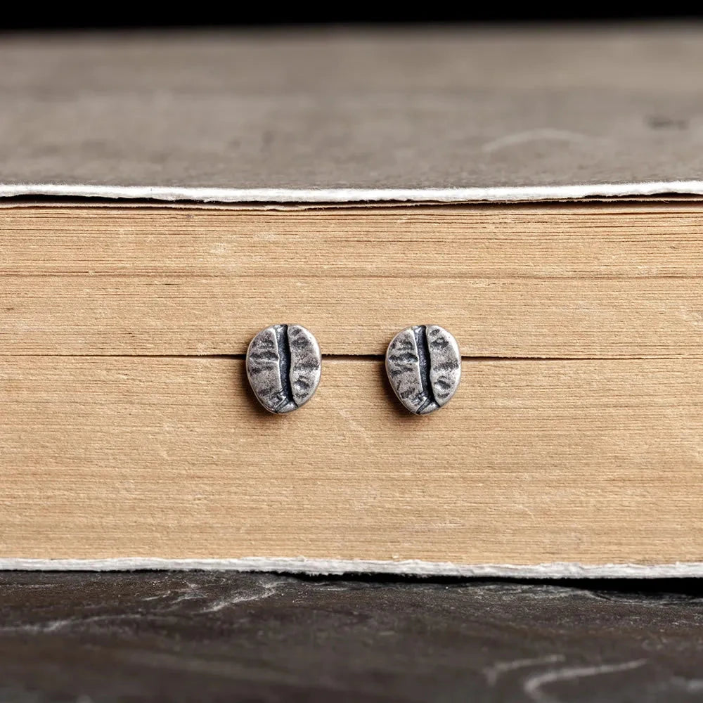 Coffee Bean Stud Earrings Punk & Vintage Style for Men & Women, Party & Wedding Jewelry deideas