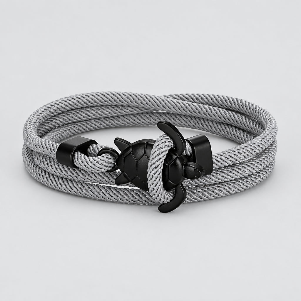 Sea Turtle Rope Bracelet  Hand-Braided Dark Blue Viking Style deideas