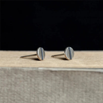 Sterling Silver Nail Stud Earrings Hypoallergenic Street-Style Design deideas