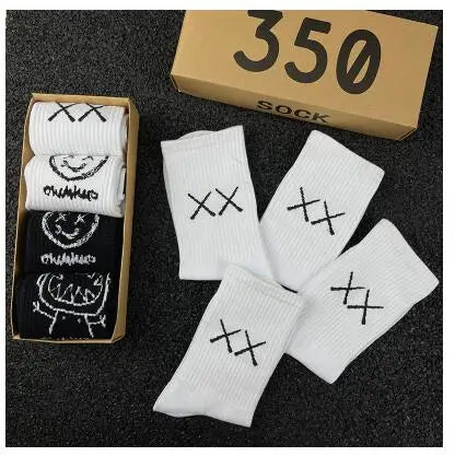 Cartoon Cotton-Blend Socks – Vibe, 4-Pair Set