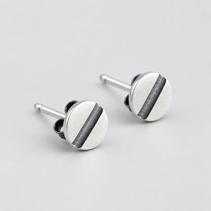 Sterling Silver Nail Stud Earrings Hypoallergenic Street-Style Design deideas